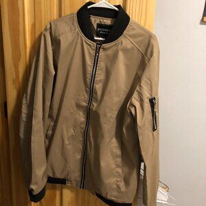 Tan/Light Brown Bomber Jacket - Large